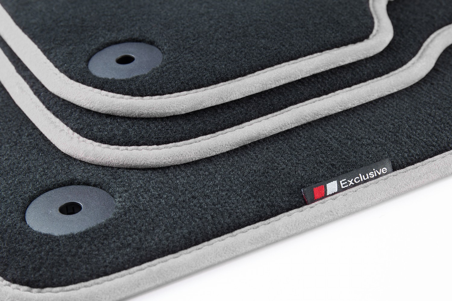 Bandeinfassung:Schwarz tuning-art LX314 Luxury-Line Velours Fußmatten 